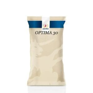 A beige and blue bag labeled “OPTIMA 30” with a small circular logo reading “elenka” at the top center, set against a white background.