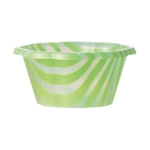 Alcas Coppa Joy striped gelato cup 130cc green and white St2080