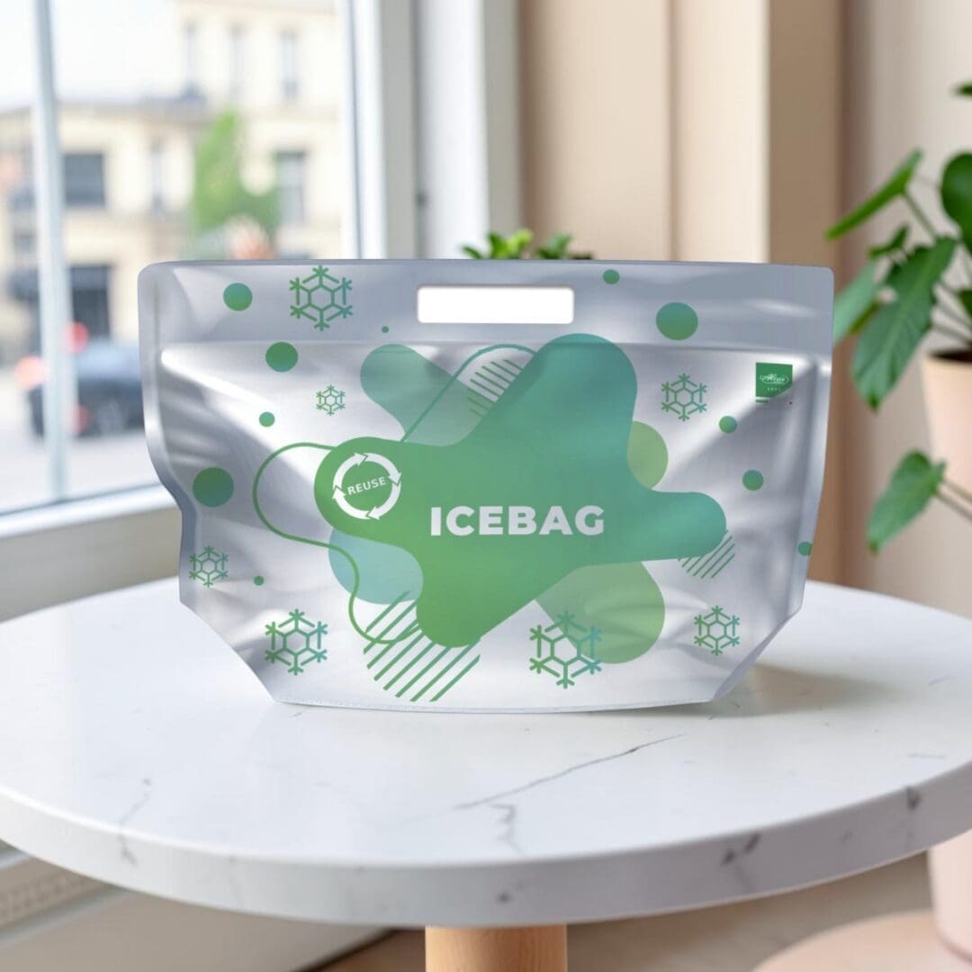 Alcas Ice-Bag insulated gelato take-out bag medium 41 x 24 cm on patisserie cafe table