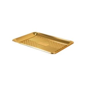 Alcas Kado gold pastry tray on white