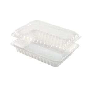 Alcas Porzionabile take-out gelato container with clear lid on white