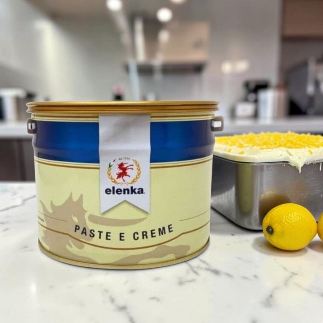 Elenka Copertura Limone Lemon Coating (348) tin – pastry scene