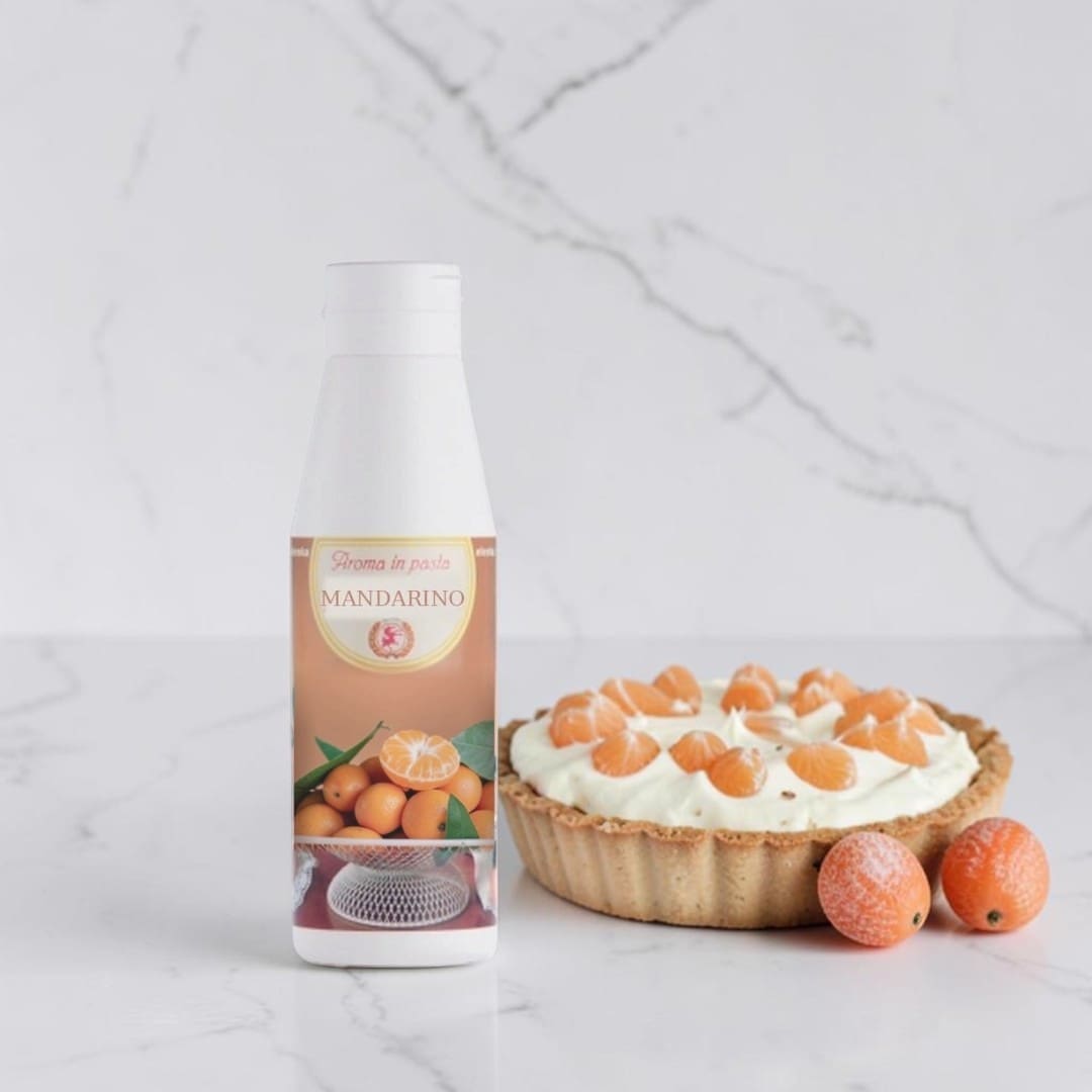 Elenka Aroma in Pasta Mandarino 607 mandarin paste with mandarin tart