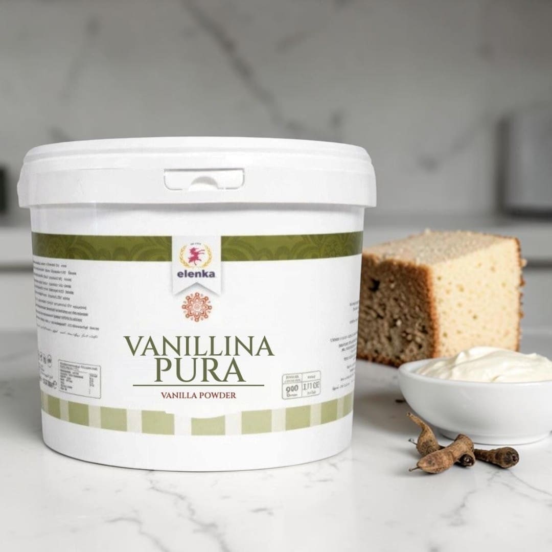 Elenka Vanillina Pura 905 with vanilla sponge and pastries