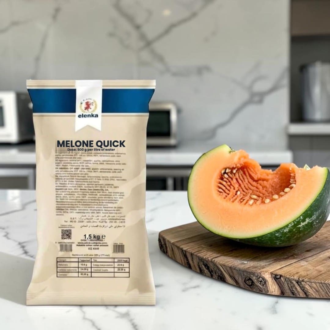 Elenka Melone Quick (090) instant melon gelato bag with fresh fruit